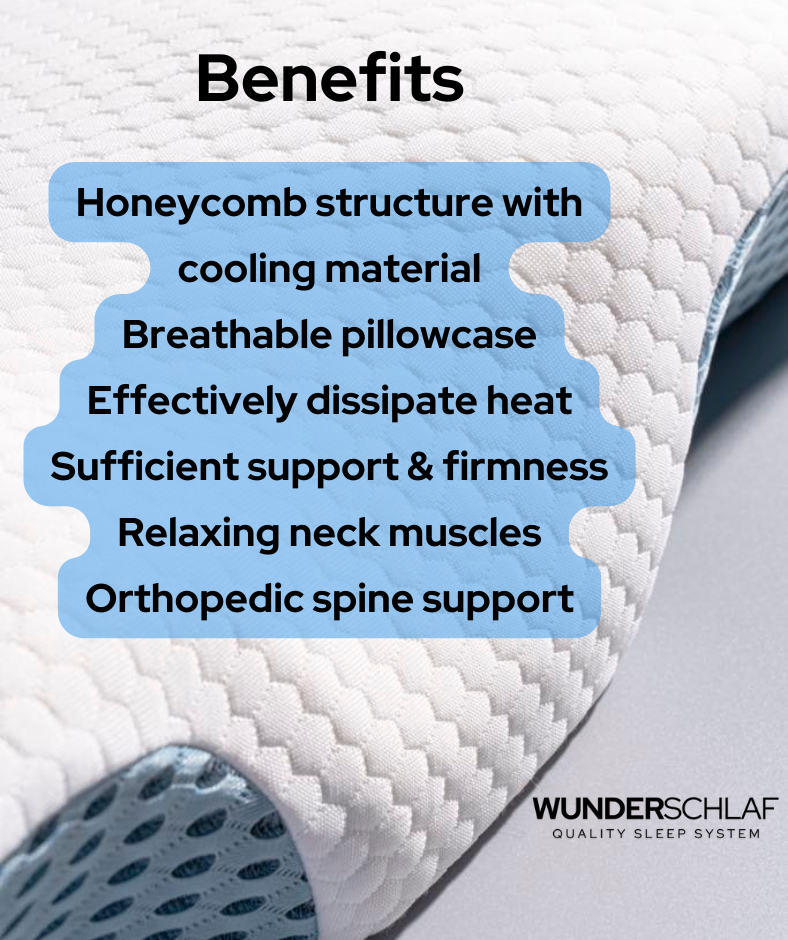 orthopedic memory foam pillow with neck and spine support